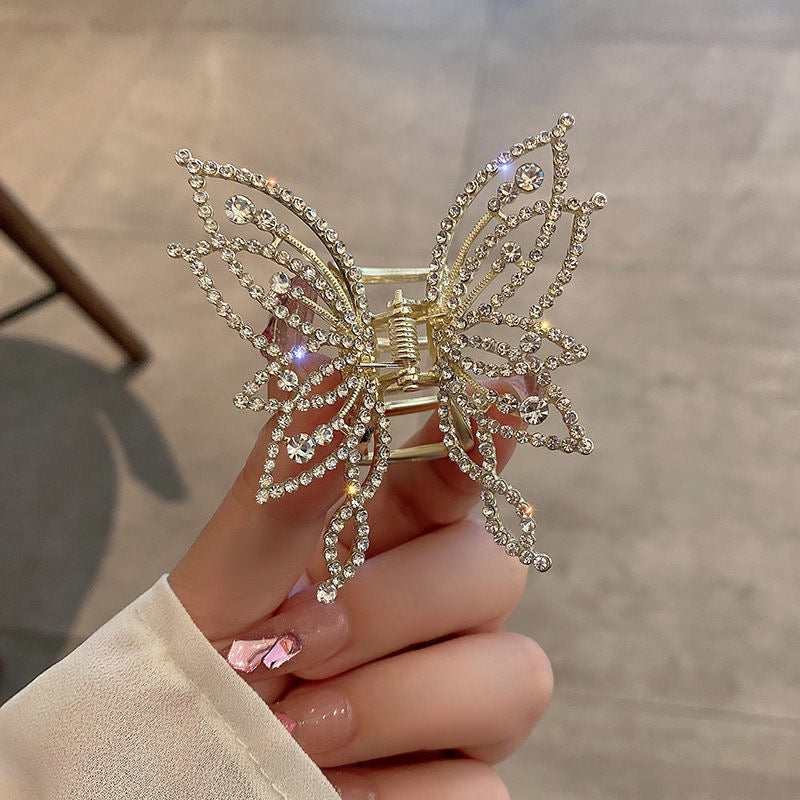 Rhinestone Metal Butterfly Claw clip Pack of 1