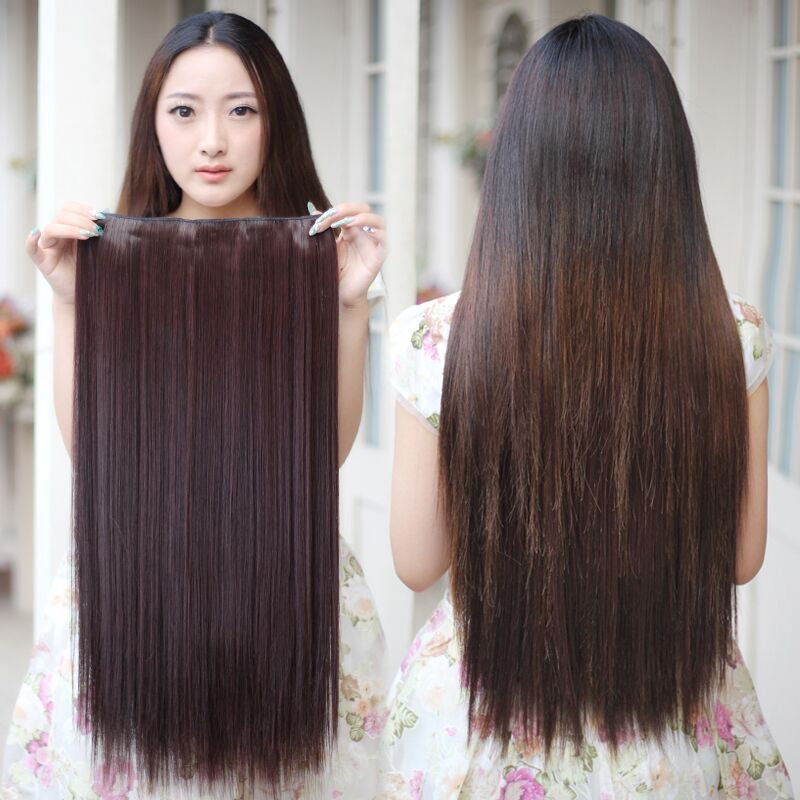 Straight Hair Extension 5 Clip in One