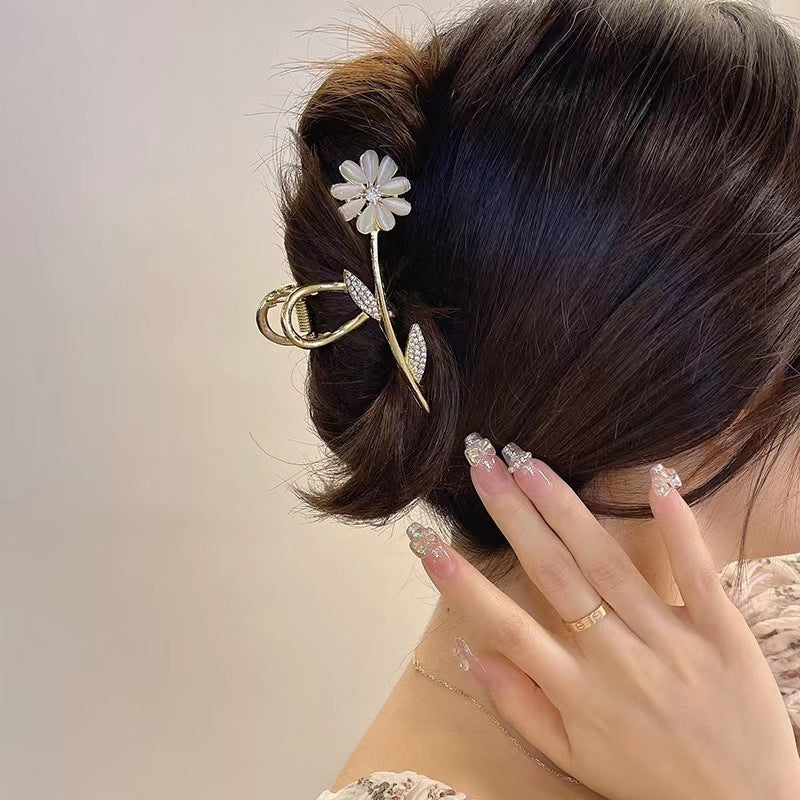 Korean Quality Metal Floral Claw Clip