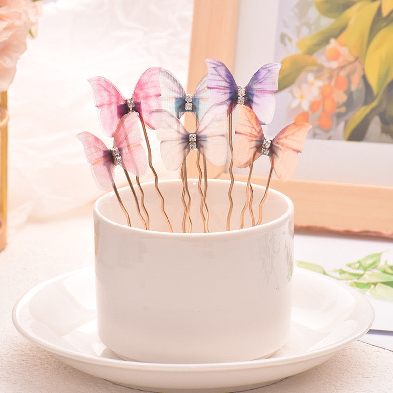Butterfly juda pin (pack of 6)