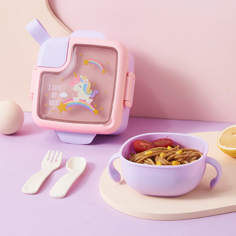 Baby Lunch Box With Spoon And Scissors Set