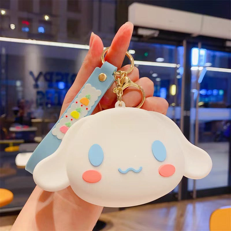 Silicone purse keychain