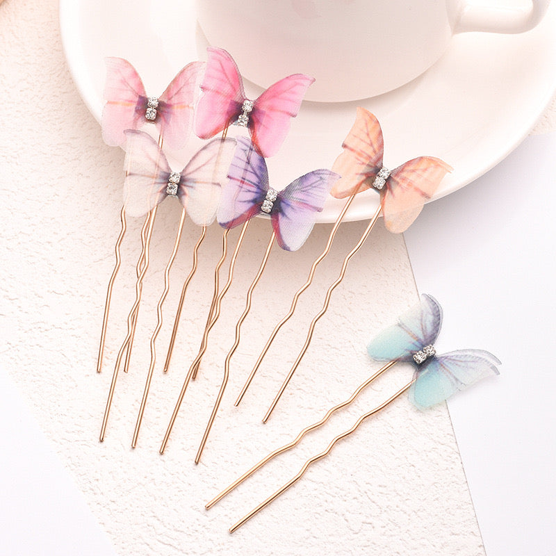 Butterfly juda pin (pack of 6)