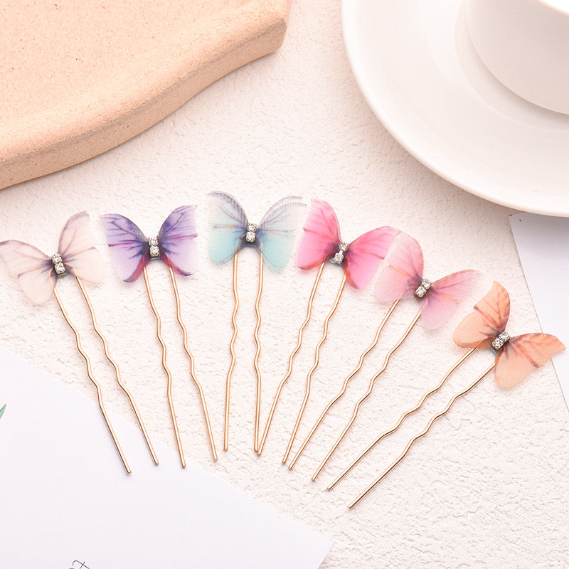 Butterfly juda pin (pack of 6)