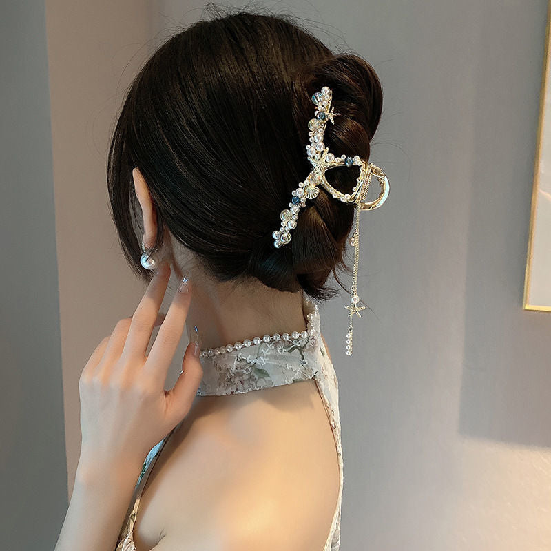 Pearl Starfish Hair claw clip