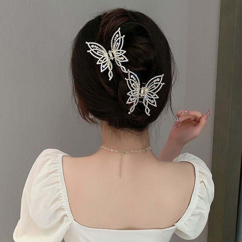 Rhinestone Metal Butterfly Claw clip Pack of 1
