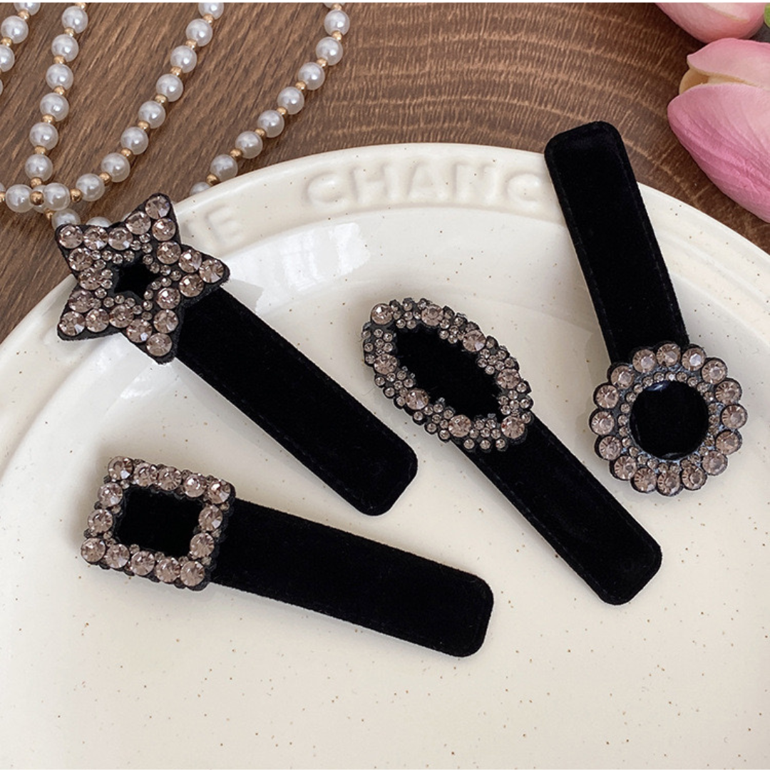 Rhinestone Hair Clips (Pack of 4)