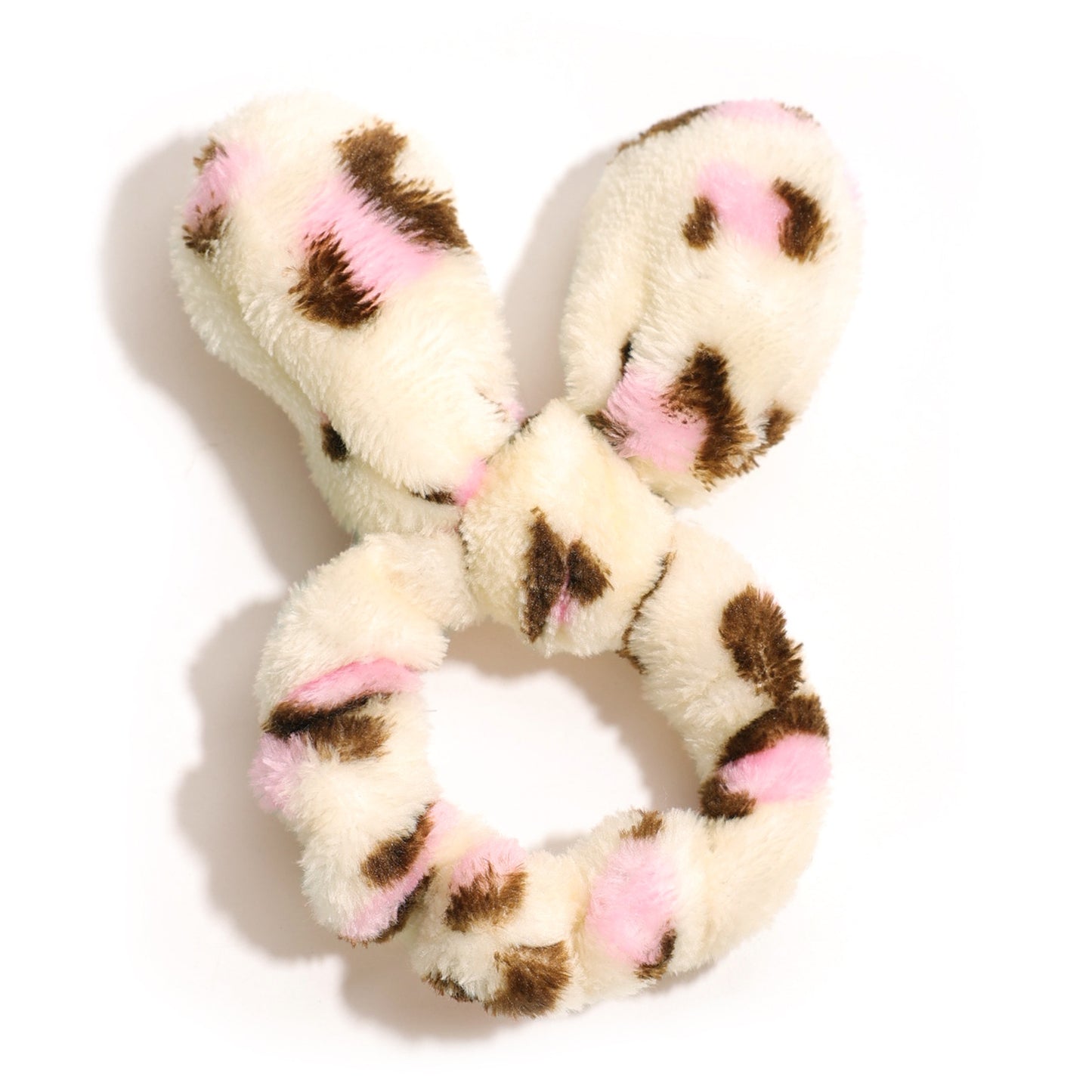 Bunny Ear Leopard Print Scrunchie (Pack of 6)