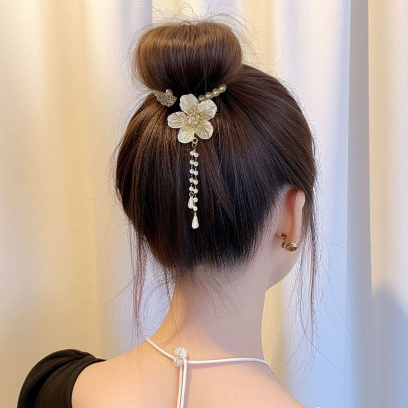 Floral metal banana clip