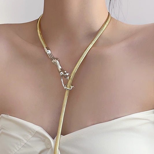 Adjustable Length Versatile Waist Chain Cat Nacklace Gold Colour