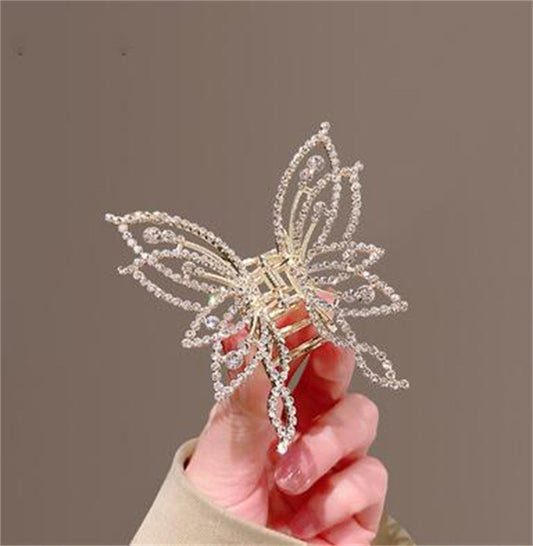 Rhinestone Metal Butterfly Claw clip Pack of 1