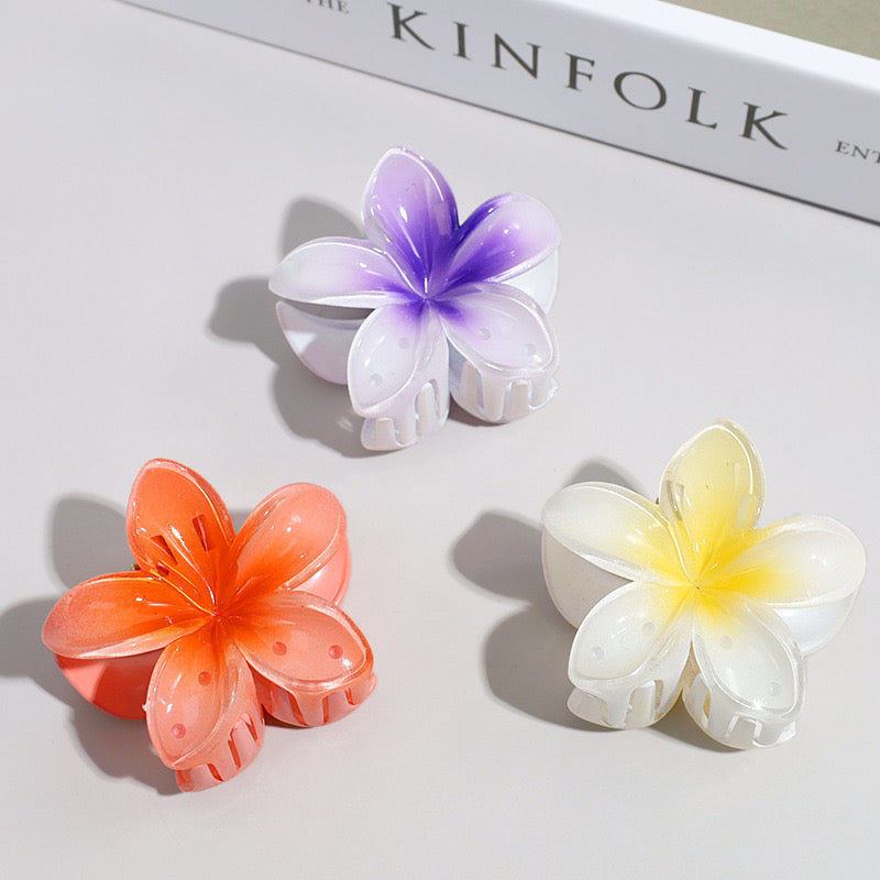 Floral Claw Clip Pack of 3