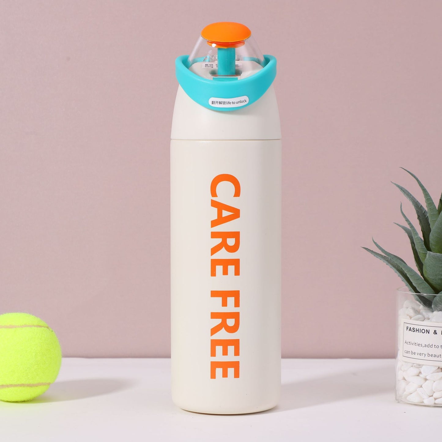 Random Color Leakproof Water Bottle with Straw Lid(Pack of 1)