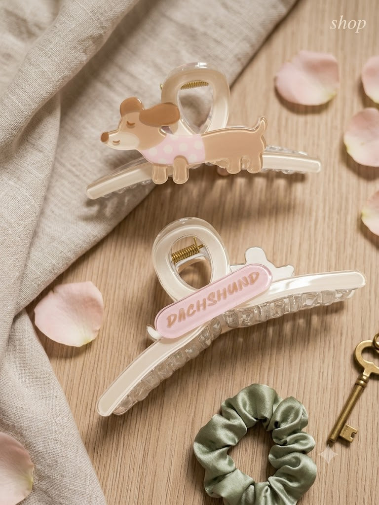 Dachshund Hair Claw Clip – Cute Acrylic Hair Clip (Pack Of 1)