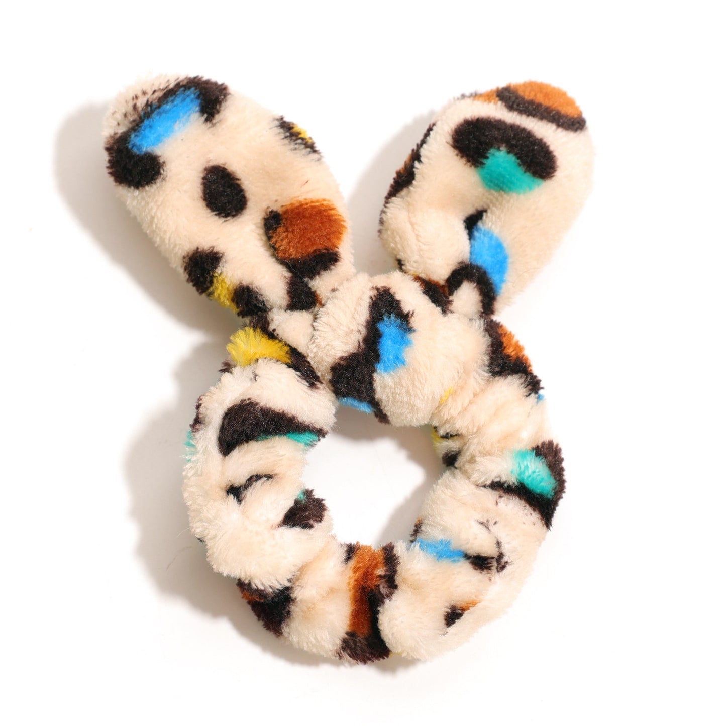 Bunny Ear Leopard Print Scrunchie (Pack of 6)