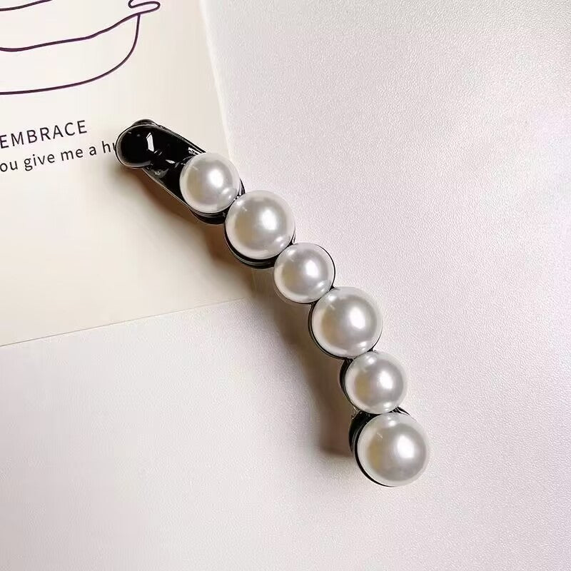 Pearl Elegance Banana Hair Clip (Pack of 2)