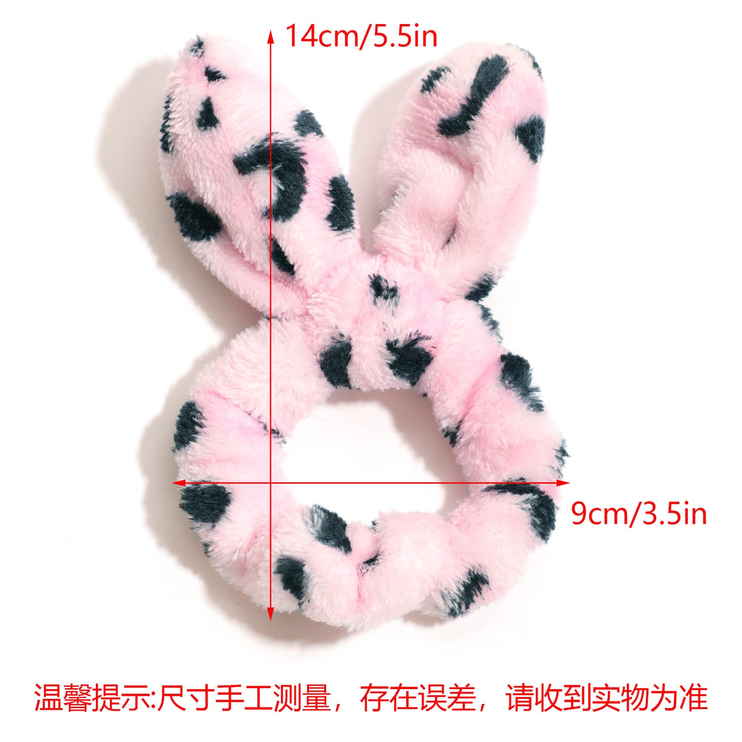 Bunny Ear Leopard Print Scrunchie (Pack of 6)