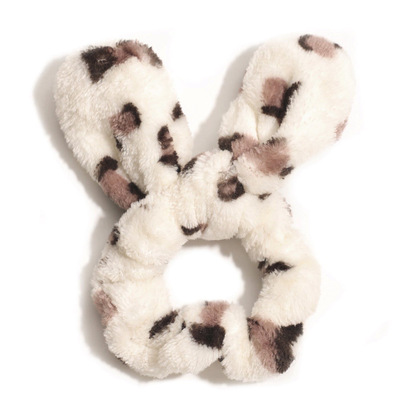 Bunny Ear Leopard Print Scrunchie (Pack of 6)