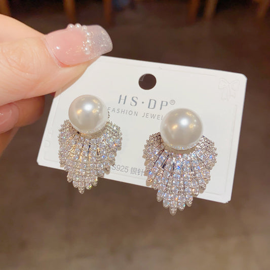 Rhinestone pearl Earring
