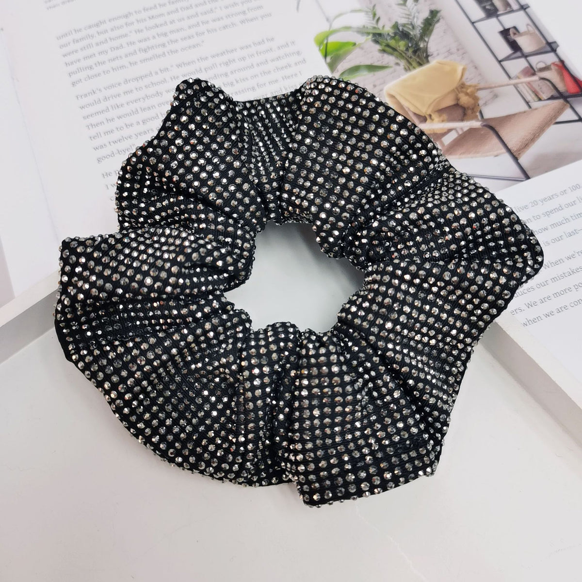Rhinestone Scrunchie Pack of 3