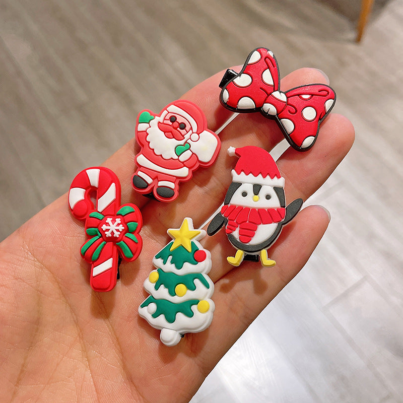 Christmas caracters Hair Clips Card (Pack of 10)