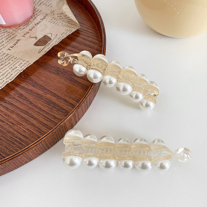 Pearl Elegance Banana Hair Clip (Pack of 2)