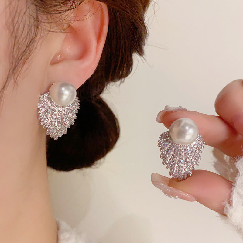 Rhinestone pearl Earring