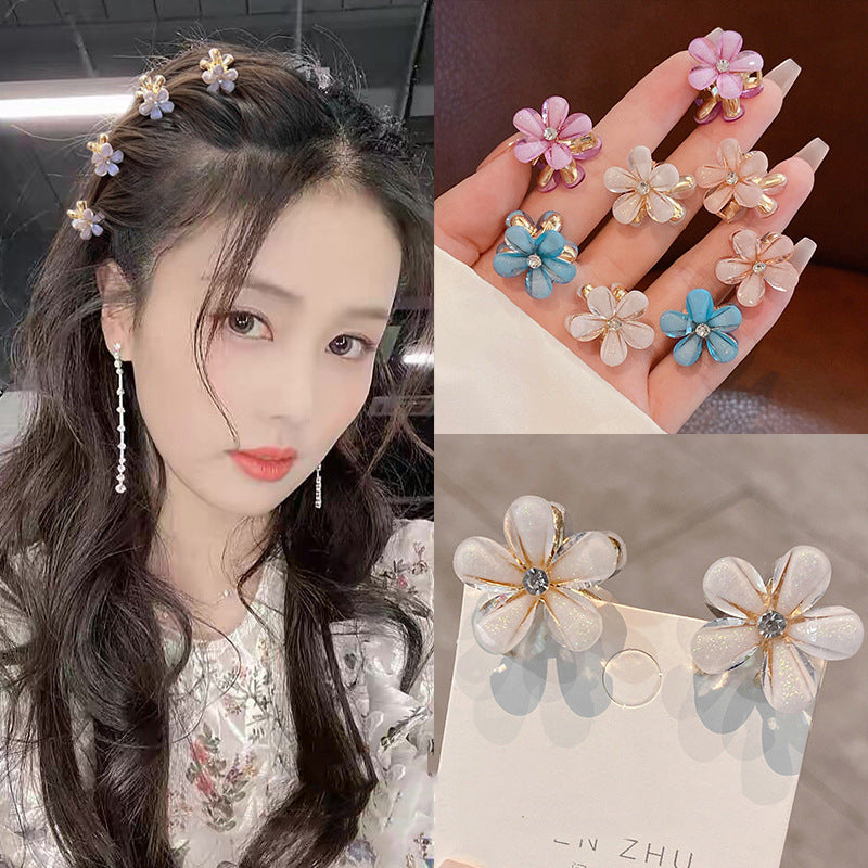 Mini Flower Hair Claw Clips – Set of 10