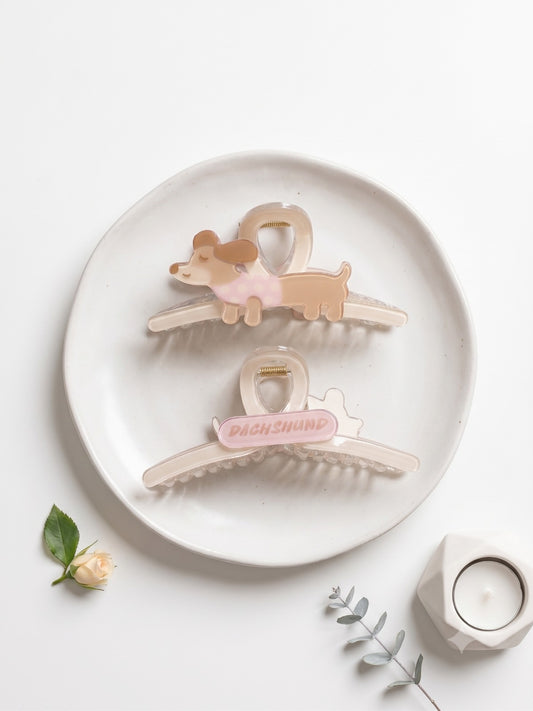 Dachshund Hair Claw Clip – Cute Acrylic Hair Clip (Pack Of 1)