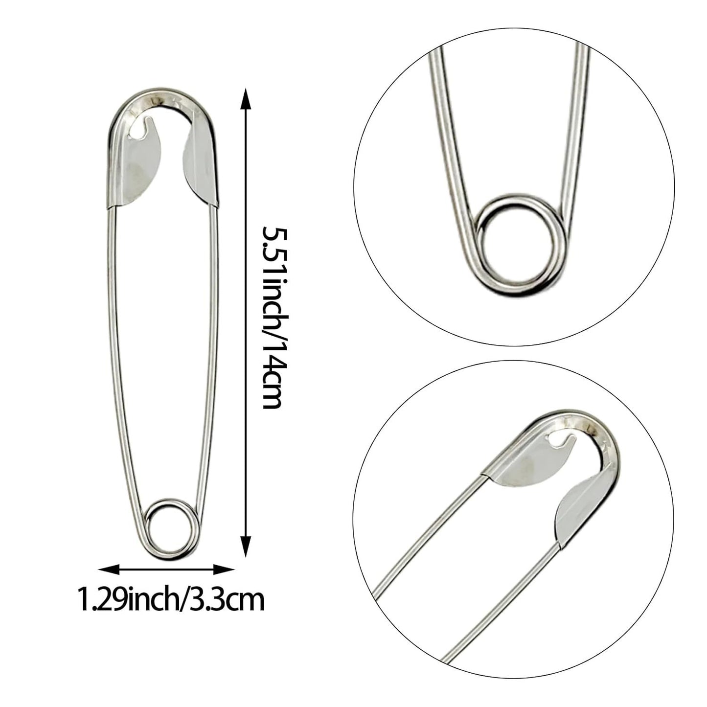 The Luxe Safety Pin Hair Clips (Pack of 2)